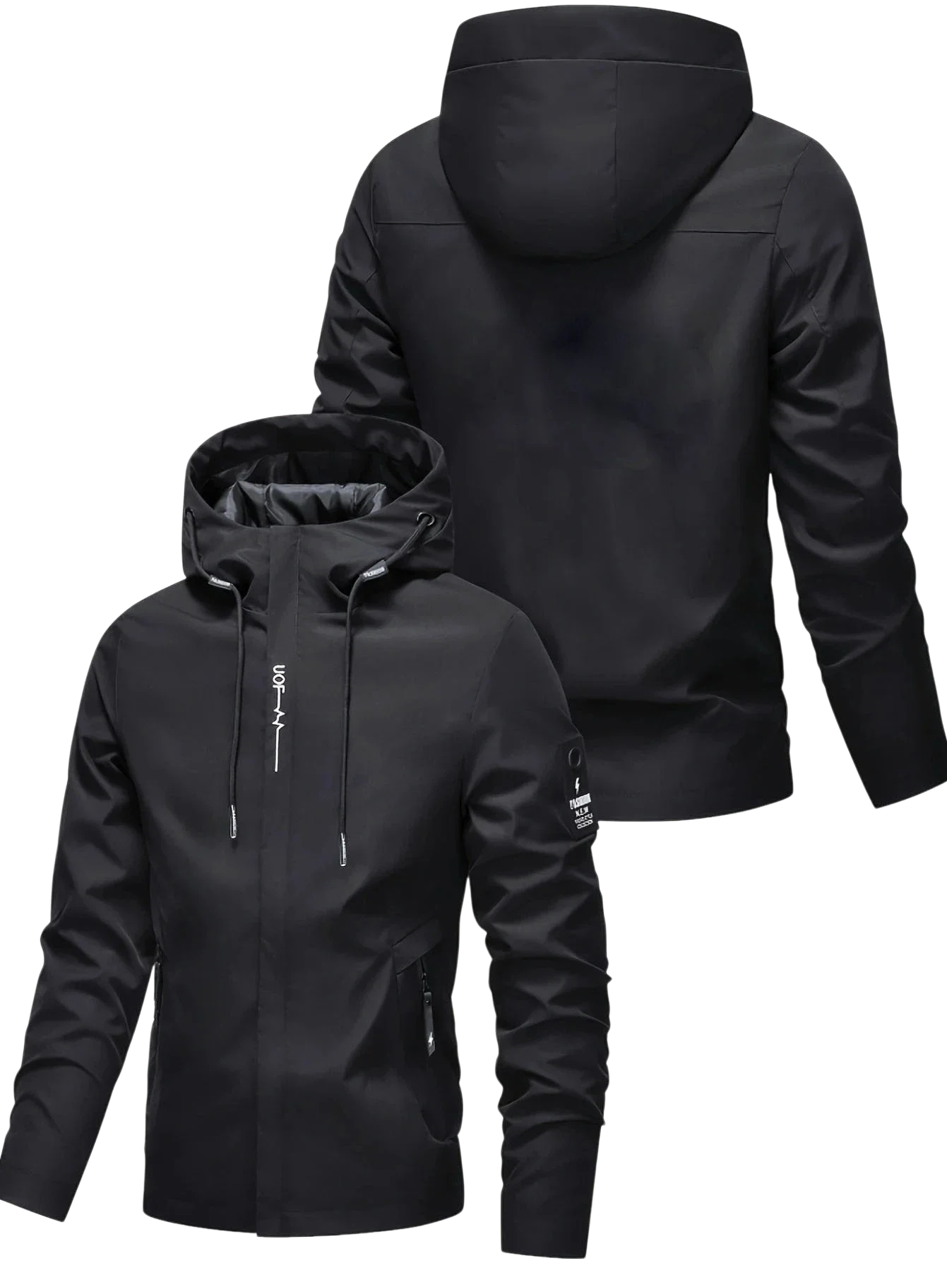 Herren Winddichte Sportjacke mit Kapuze Outdoor-Trainingsjacke Hochwertige Sportjacke Lässige Streetwear Sportoberbekleidung – Detail 3