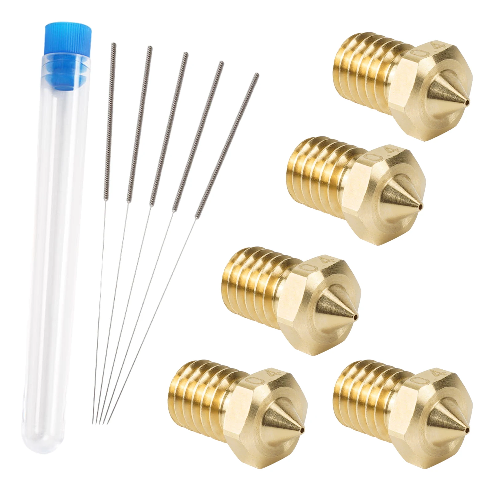 

Storage Box Copper Temperature Steel Needle Wear Resistant Extruder Nozzles 0.4mm Metal 1.75mm Filament 3D Printer Hotend