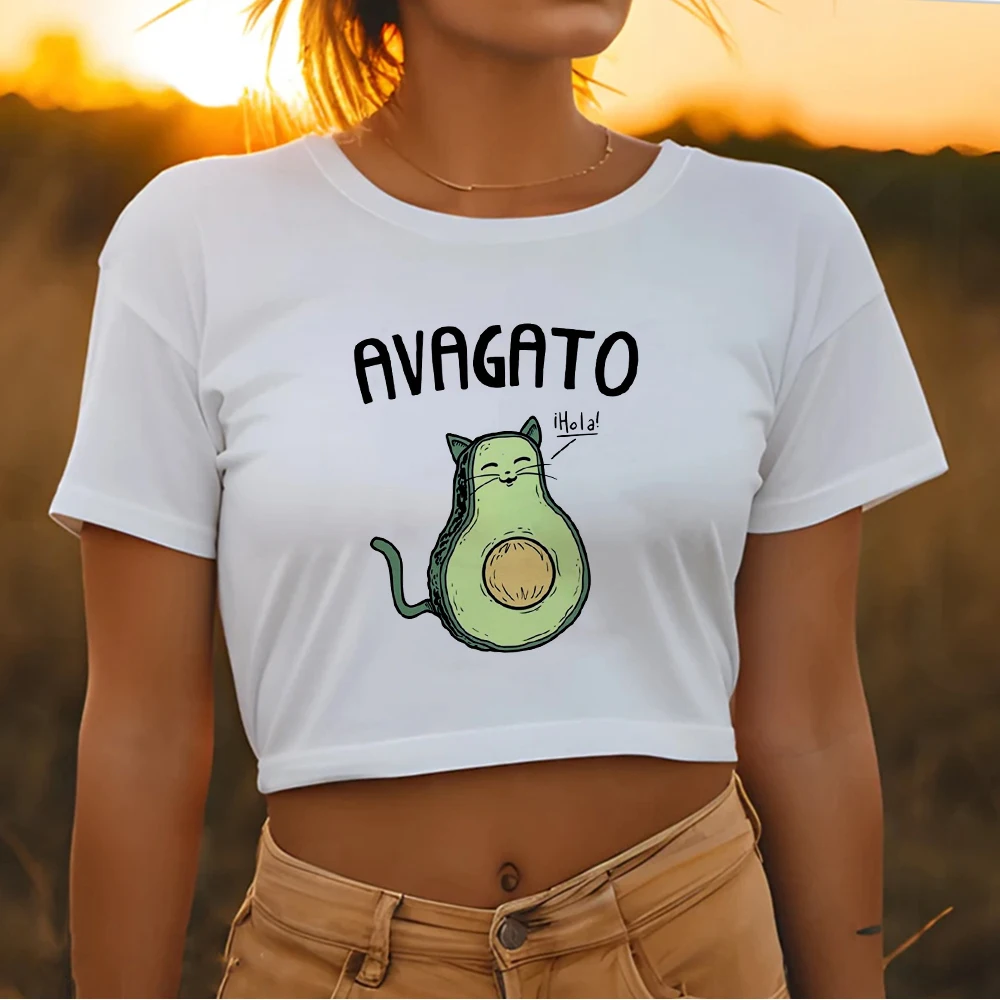 

Женский топ в стиле хиппи с принтом авокадо