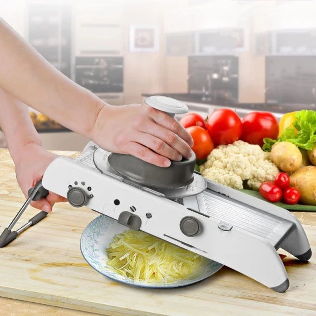 Mandoline Slicer Kitchen Adjustable Stainless Steel Vegetable Cutter Peeler  Tool