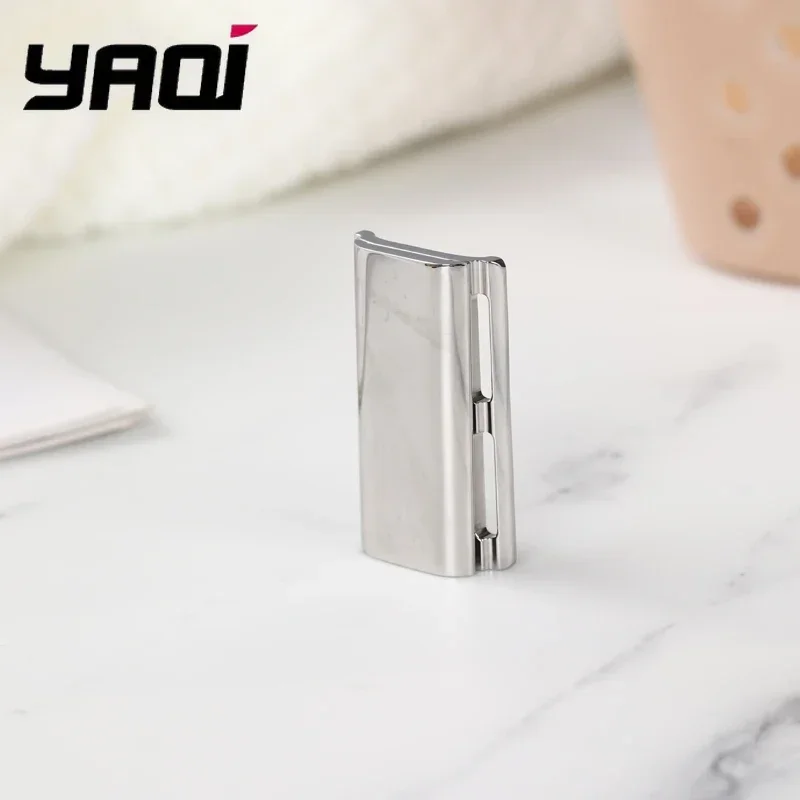YAQI 고스트 90SB 316 스테인리스 스틸 광택 안전 면도기 헤드(0.90mm 블레이드 간격)