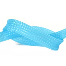 High - Density Nylon Mesh Expandable Braided Sleeving - 12 Vibrant Colors, 10/50m Length, 2mm - 25mm Diameter - 2mm (UV Blue)