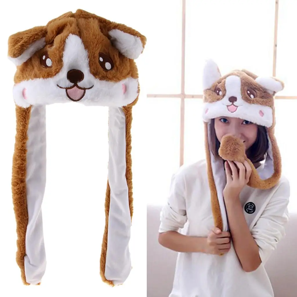Corgi Hat Move Dog Ear Animal Cosplay Dancy Dress Toy Birthday Party