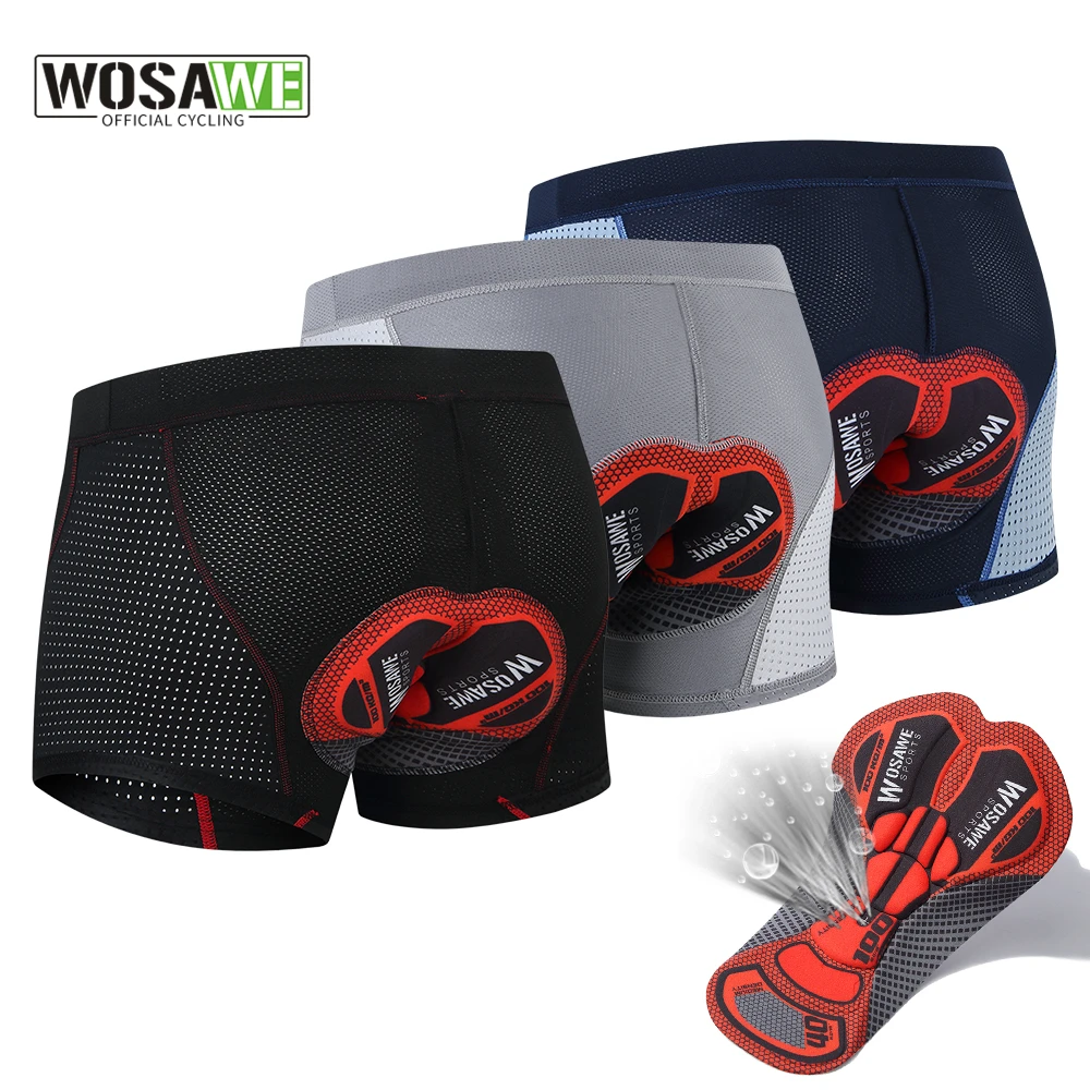 Cycling Underwear Men Cycling Shorts 3D Cycling Gel Pad Shockproof Bicycle Underpant
