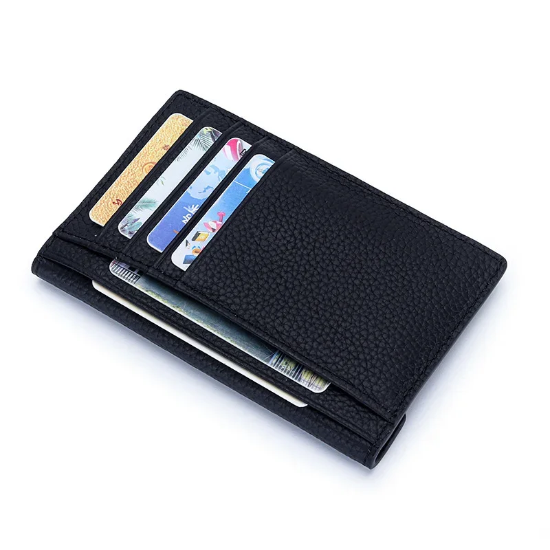 Women's Small Wallet Genuine Leather Fashion Card Holders Lady Hasp Luxury Designer Money Bag Famous Brand Short Cowhide Purse