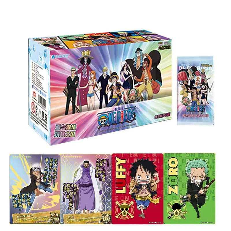 

Original box Anime Cards Collection One Piece Cartas Luffy Roronoa Sanji Nami TCG Game Box For Kids Birthday Gift