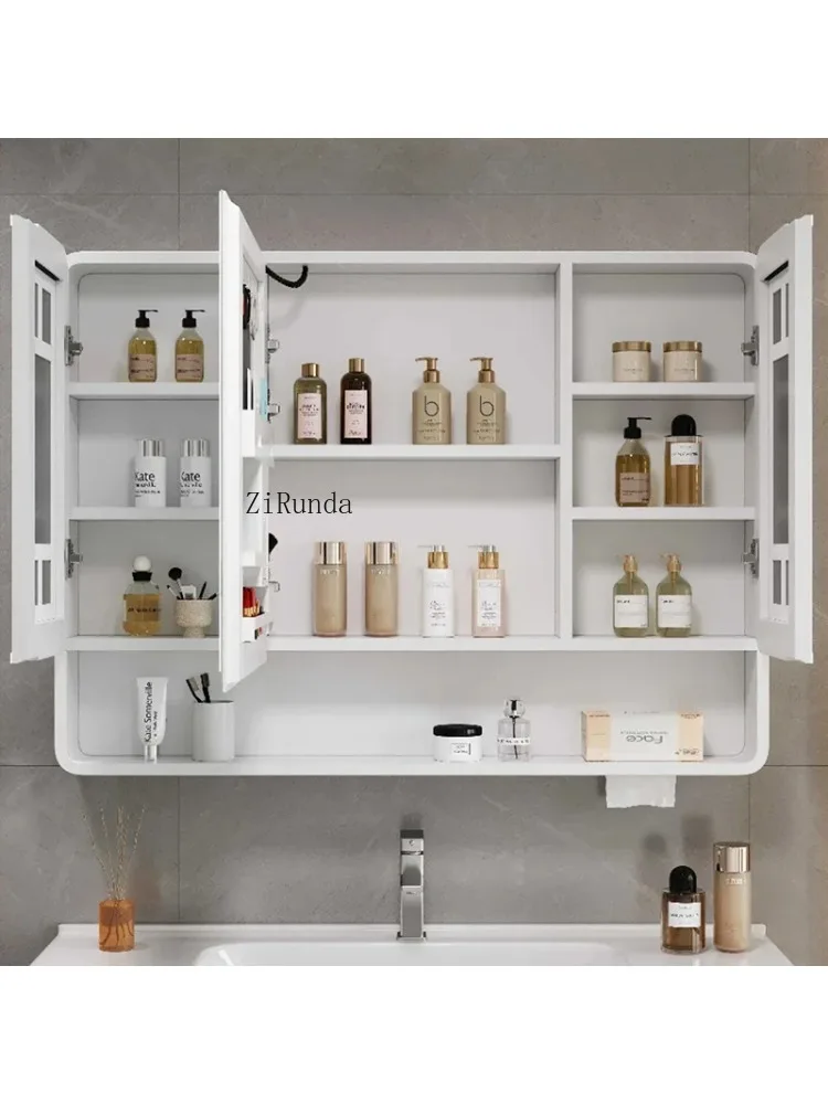 Smart Bathroom Cabinet Simple Wall-mounted Storage Beauty Mirror Cabinet Home Furniture Мебель Для Ванной FYBC