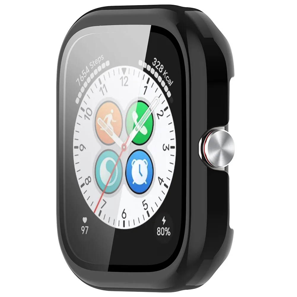 Durable PC Watch Case with Tempered Glass Protection and Dustproof Screen Protector