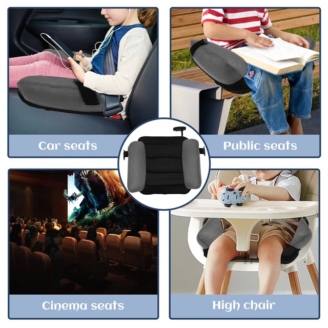 Coussin de siège gonflable de voiture, coussin rehausseur Portable de voyage en PVC avec sac de rangement pour enfants, confort et sécurité voyage 4