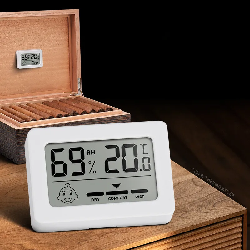 Cigarloong Mini Cigar Thermometer Hygrometer High Precision Measurement Cigar Humidity Home Thermometer Cigar Accessories 2