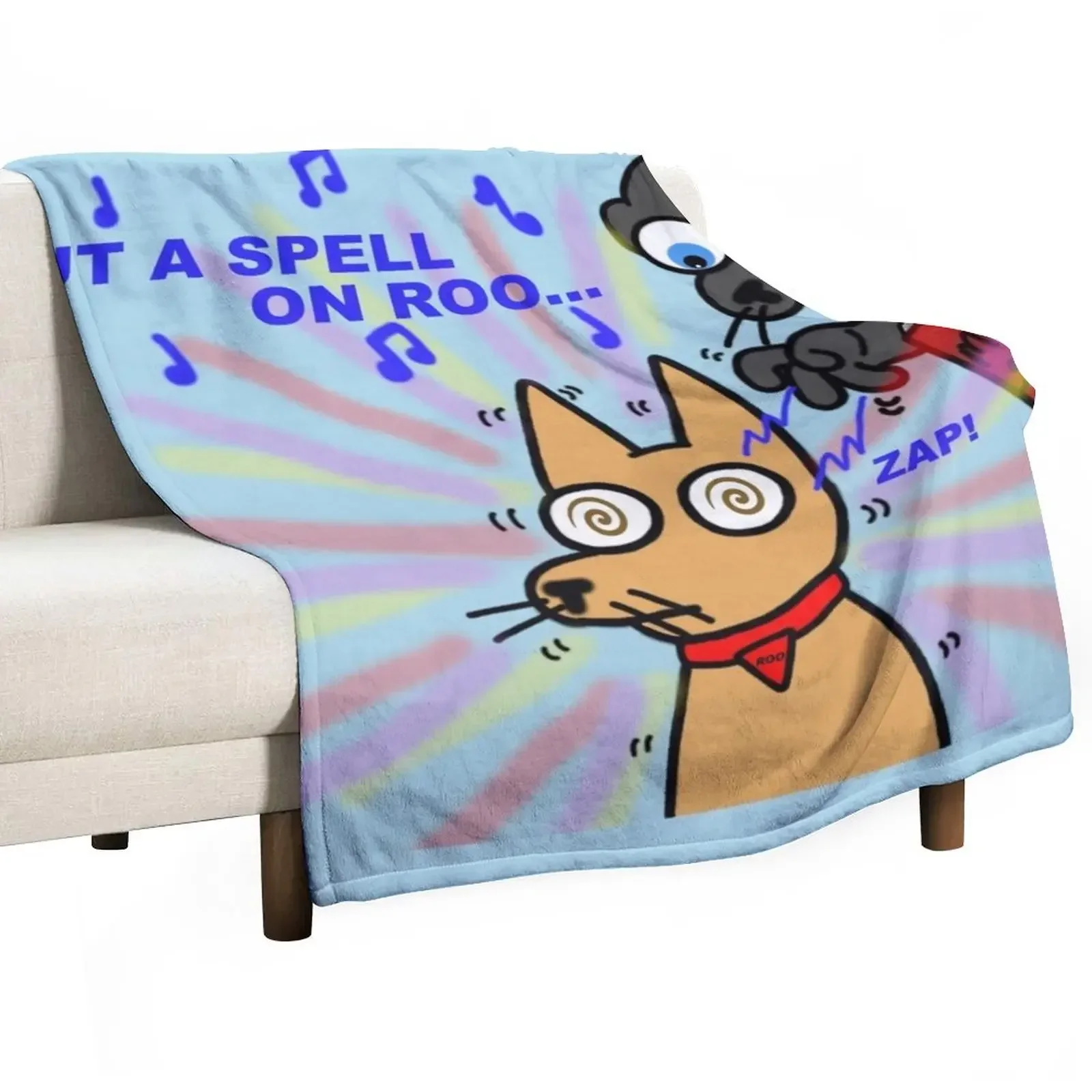 

Bloo Puts a Spell On Roo Throw Blanket Warm Beautifuls Blankets