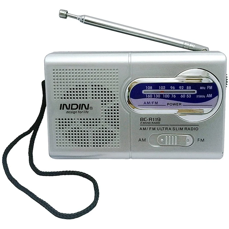 Ricevitore Rise-Radio Antenna Radio Portatile Esterna Am/Fm Antenna Ricevitore Telescopico 3V Radio Multifunzione Per Anziani