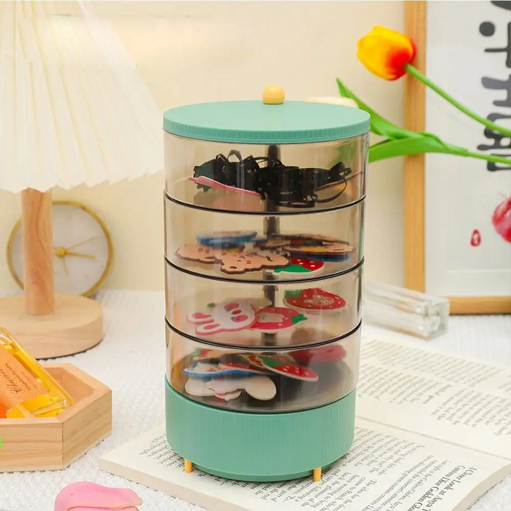 Rotating Ornament Multi-layer Plastic Large-capacity Desktop Jewelry Case Women Jewelry Box Storage Box Jewelry Organizer