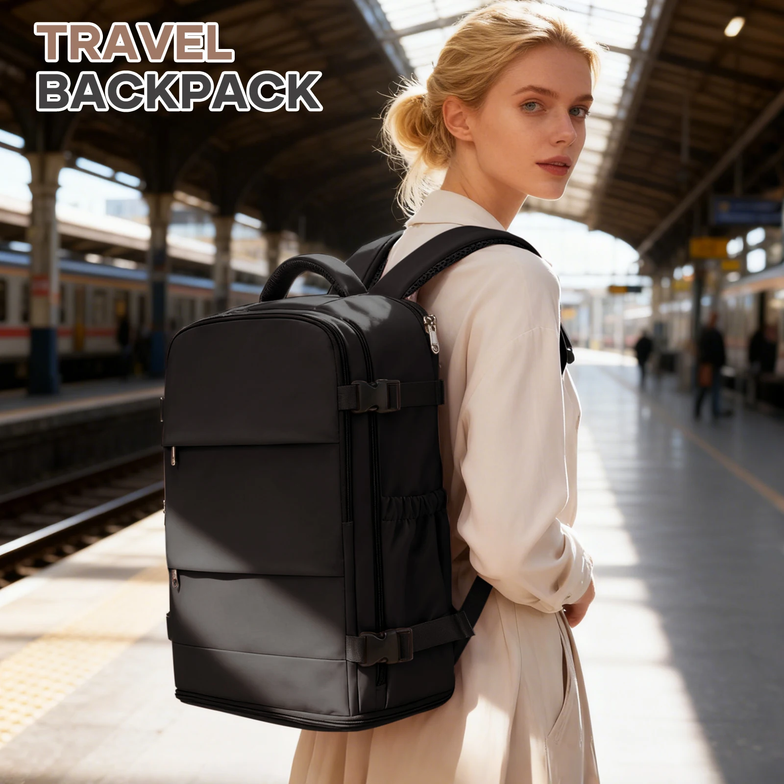 Ryanair 40x30x20 Travel Backpack Short Distance Business Laptop Backpack WizAir Luggage Cabin Bag, Men Women Leisure Backpack