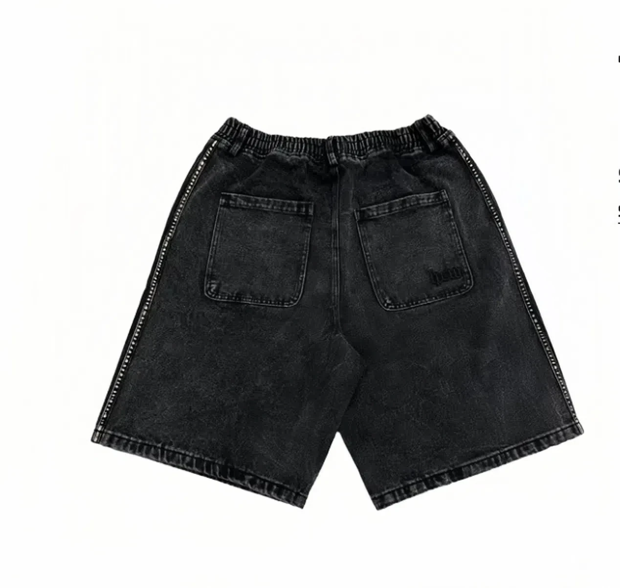 Retro Striped Men Shorts Y2k Black Casual Hip Hop Sports Basketball Shorts Summer New Loose Denim Streetwear Sweatpants