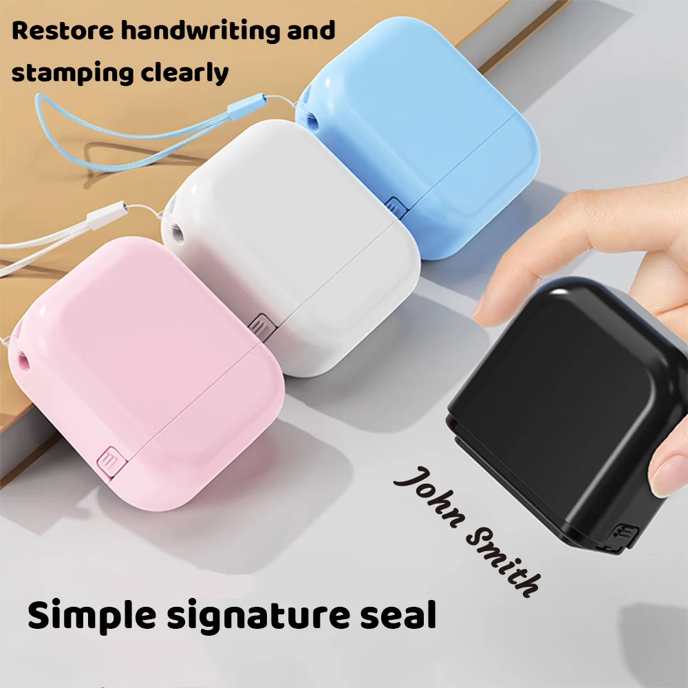 1pc Personalized Student Name Stamp Custom Waterproof Seal Kindergarten Travel-Friendly Gift Set For Children