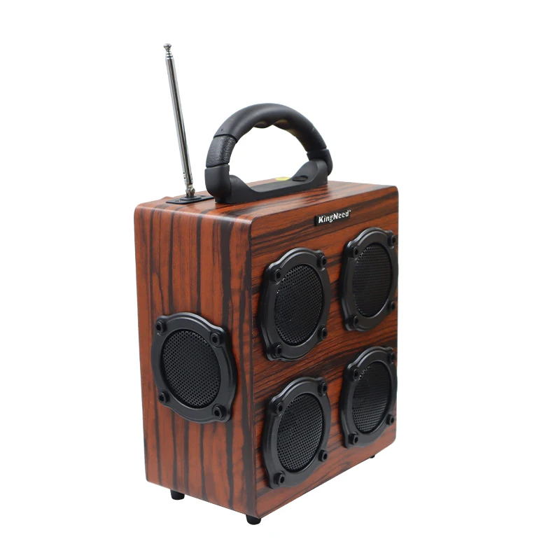 Wooden Wireless Bluetooth Audio Full Range Speaker Subwoofer Home Card Portable Mobile Phone Computer Bluetooth Small Speaker