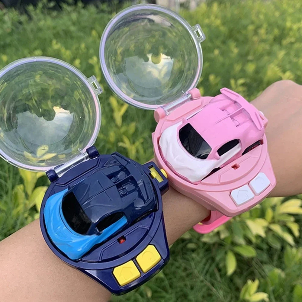 

2.4G Children's Mini Watch Remote Control Car Toy Novelty RC Car Toy Cartoon Portable USB Charging Watch Car Kid Birthday Gift