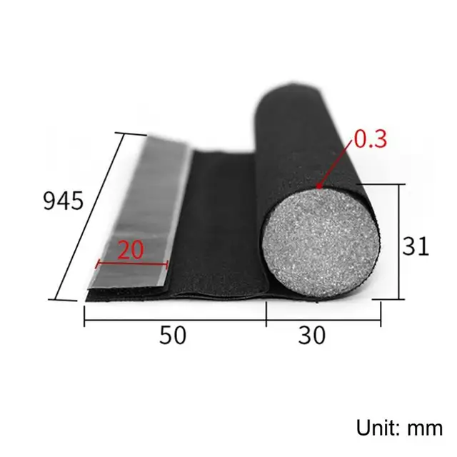 Ajtó Alsó Tömítés Szalag Állítható Huzat Dugó Por És Zajszigetelés Időjárás Sztrippelő Vázlat Őr - Image 6