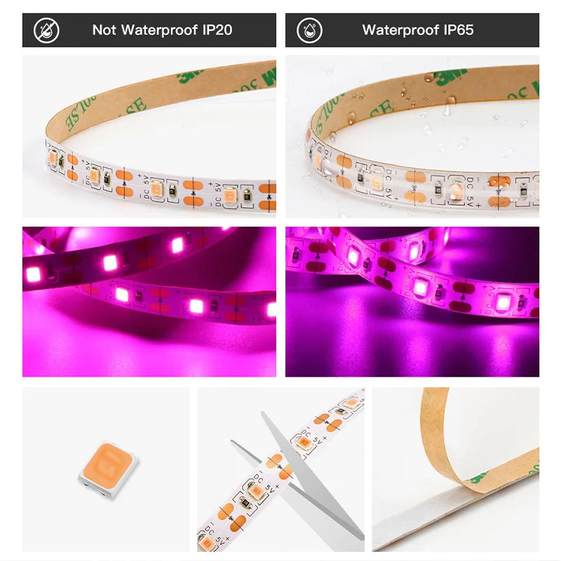 LED grow light grow light 5V USB Led plant grow light full spectrum phyto lamp 1m 2m 3m strip seeds flower greenhouse tent hydroponic plants lighting