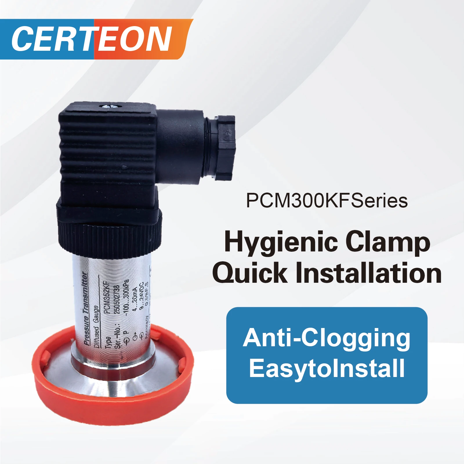 Clamp Pressure Transmitter Tri-Clamp Hygienic Pressure Sensor Sanitary Food Grade Stainless Steel Transmitter