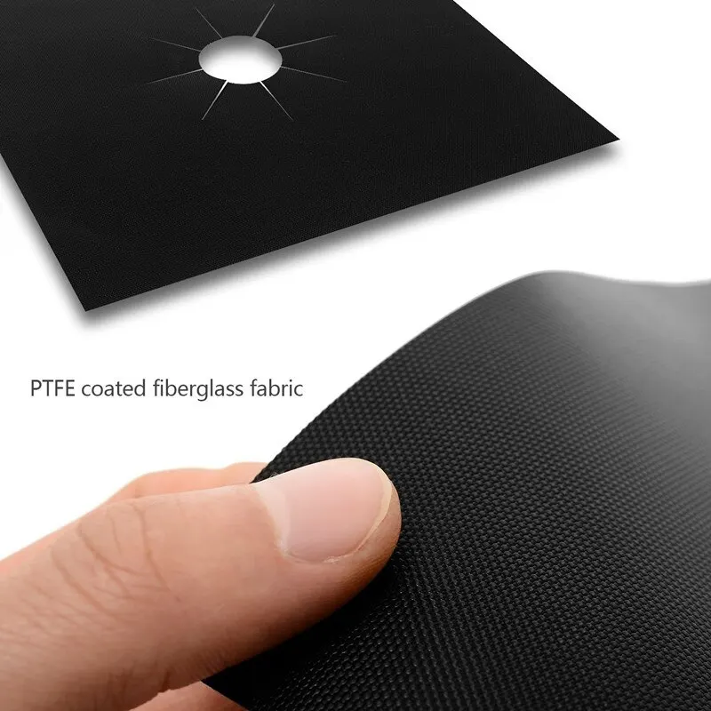 Gas Stove Protector 4 Piece Cooker Lid Liner Cleaning Pad Kitchen Cookware Accessories Reusable Boiler Hood Protectiv
