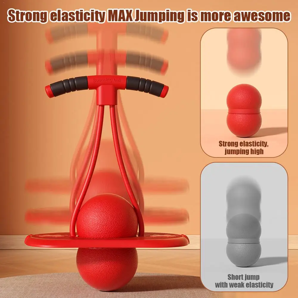 Jumping Ball For Kids Balance Jumping Board Elastic Ball Comfortable Handle Anti-slip Pedal Jumping Ball Growth Assistant