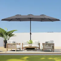 13ft Large Patio Umbrellas with Base Included, Rectangle Oversized Double Sided Umbrella Outdoor Patio for Pool, Market, Deck 1