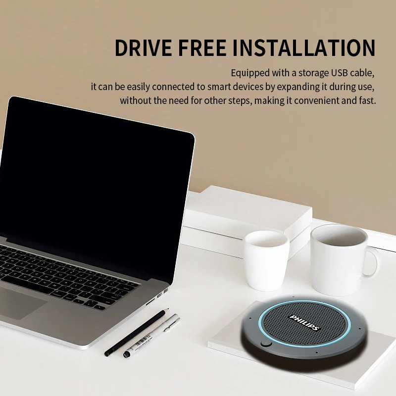 PHILIPS PSE0400 Original Smart Meeting Speaker Microphone for Conferance Online Meeting