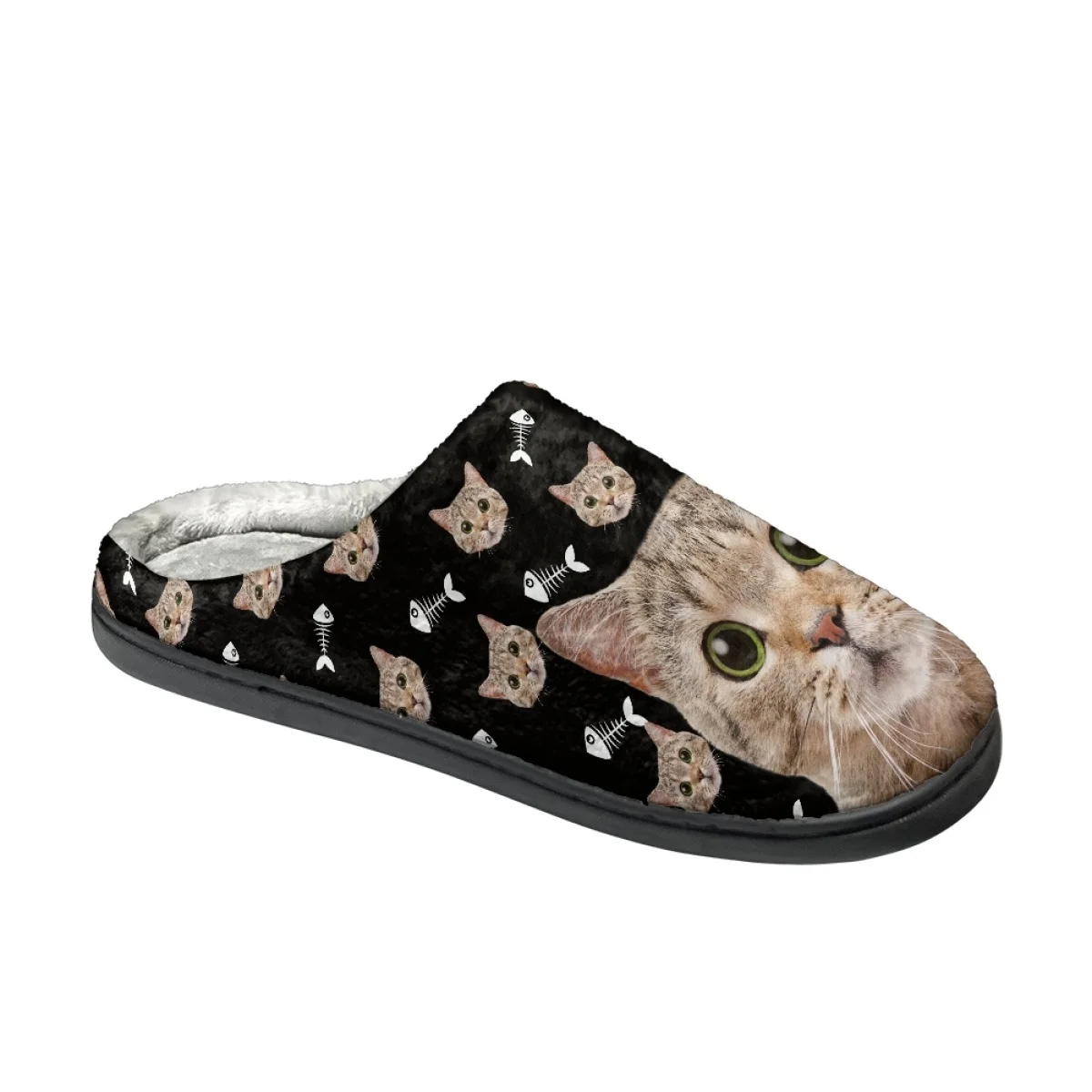 Fashin Cat Design Women Flats Slippers House Non-slip Cotton Slipper Drop Ship Winter Indoor Comfort Floor Shoes Zapatos Planos