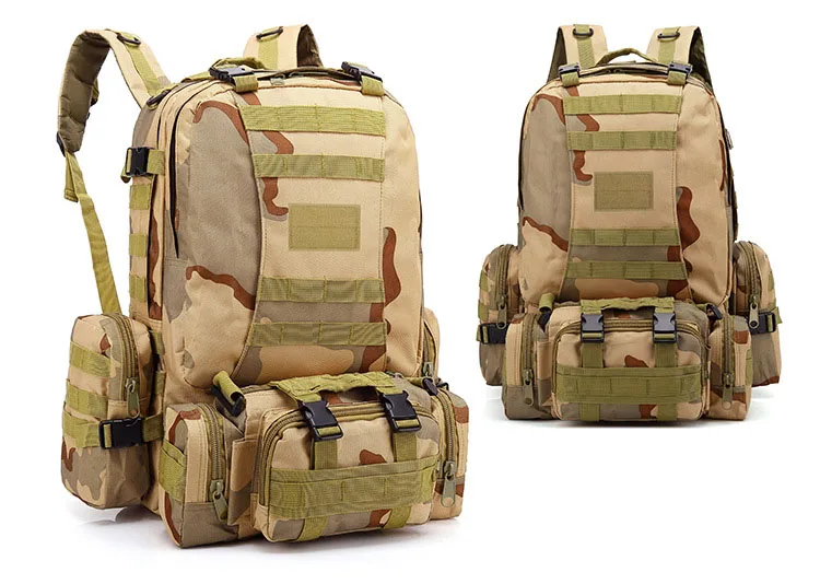 50L Militärischer taktischer Rucksack mit großem Fassungsvermögen, wasserdichter Oxford-Rucksack für Herren, Wandern, Camping, Jagd, Reiserucksack – Detail 16