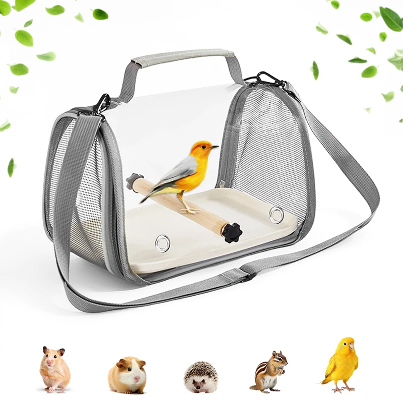 Portable Bird Travel Bag With Stand & Removable straps Breathable design Suitable for Small Pets and Birds Parrots Hamsters 1