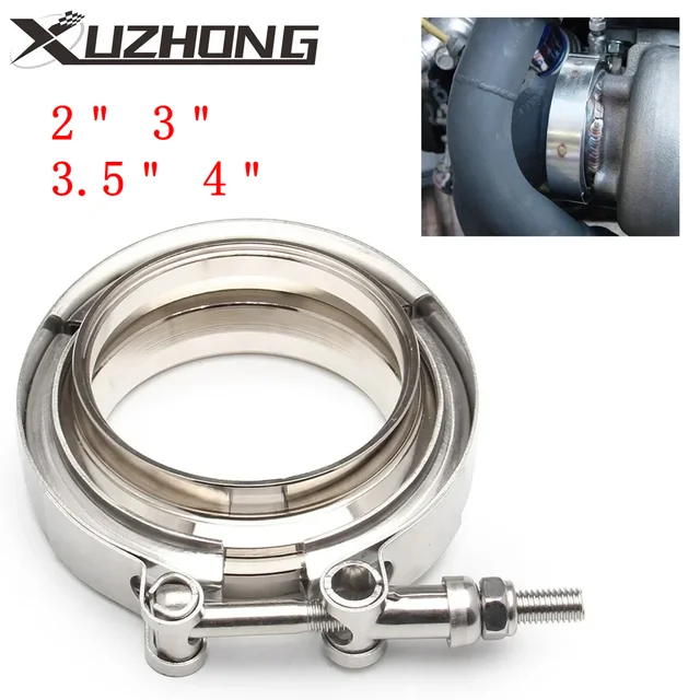 2.5＂3＂ V-Band Clamp With Male Female Flange Kit Turbo Downpipe Wastegate V-Band Turbo Exhaust Pipes Car Accessories TP-1011A