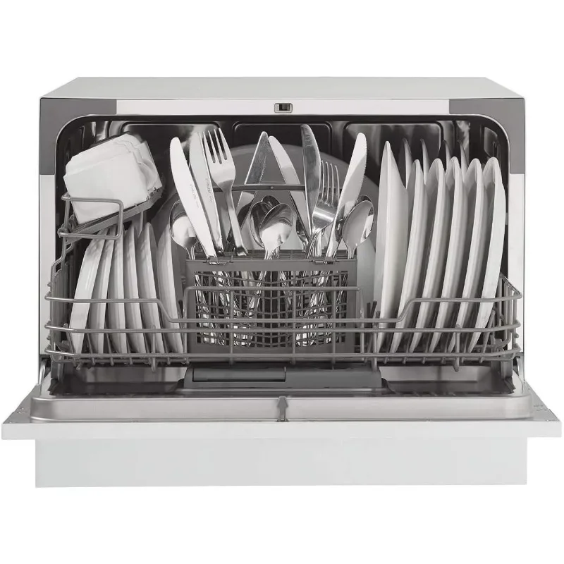 Danby DDW621WDB Countertop Dishwasher with 6 Place Settings, 6 Wash Cycles and Silverware Basket
