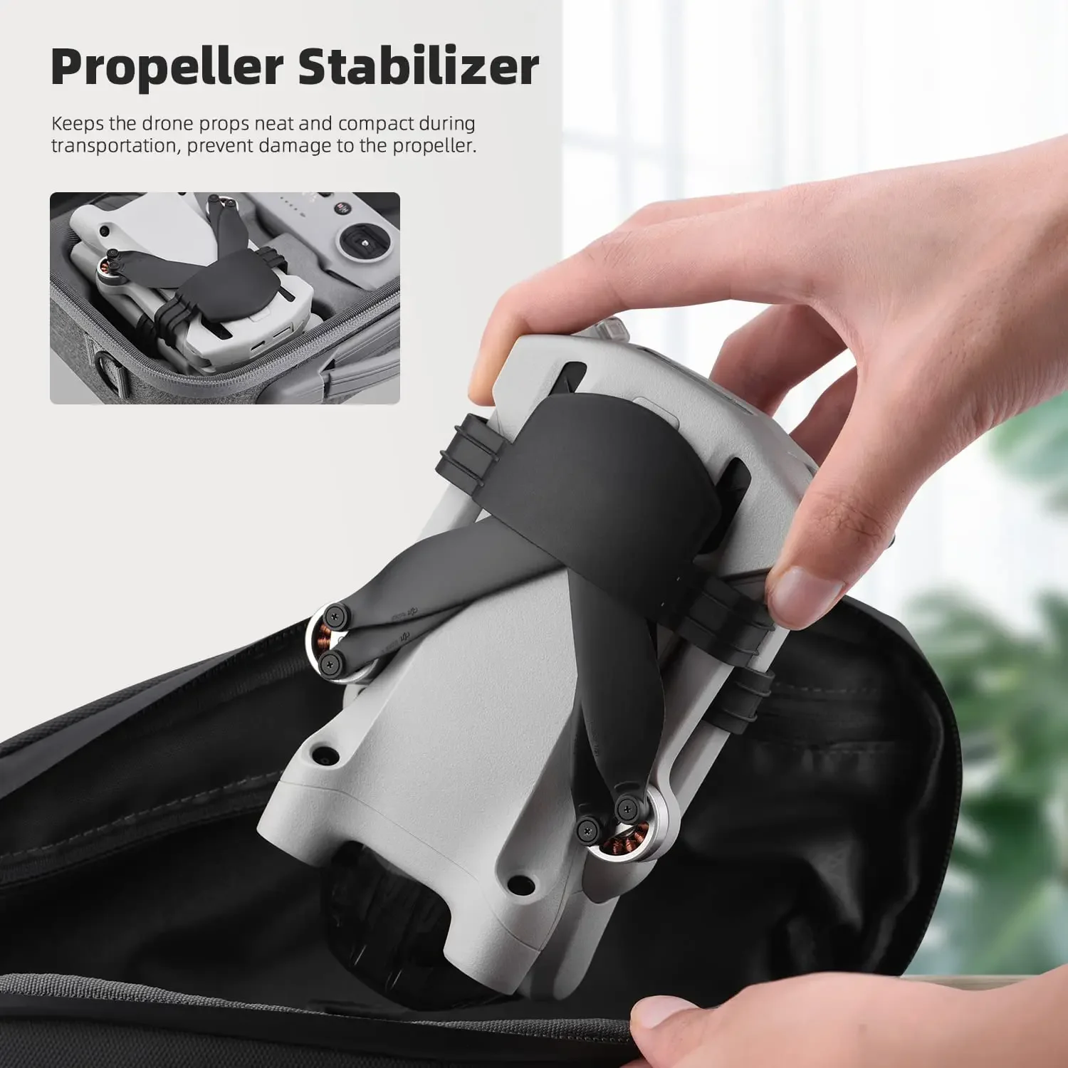 Support d'hélice 3D noir pour DJI Mini 3 Pro - Protection et fixation