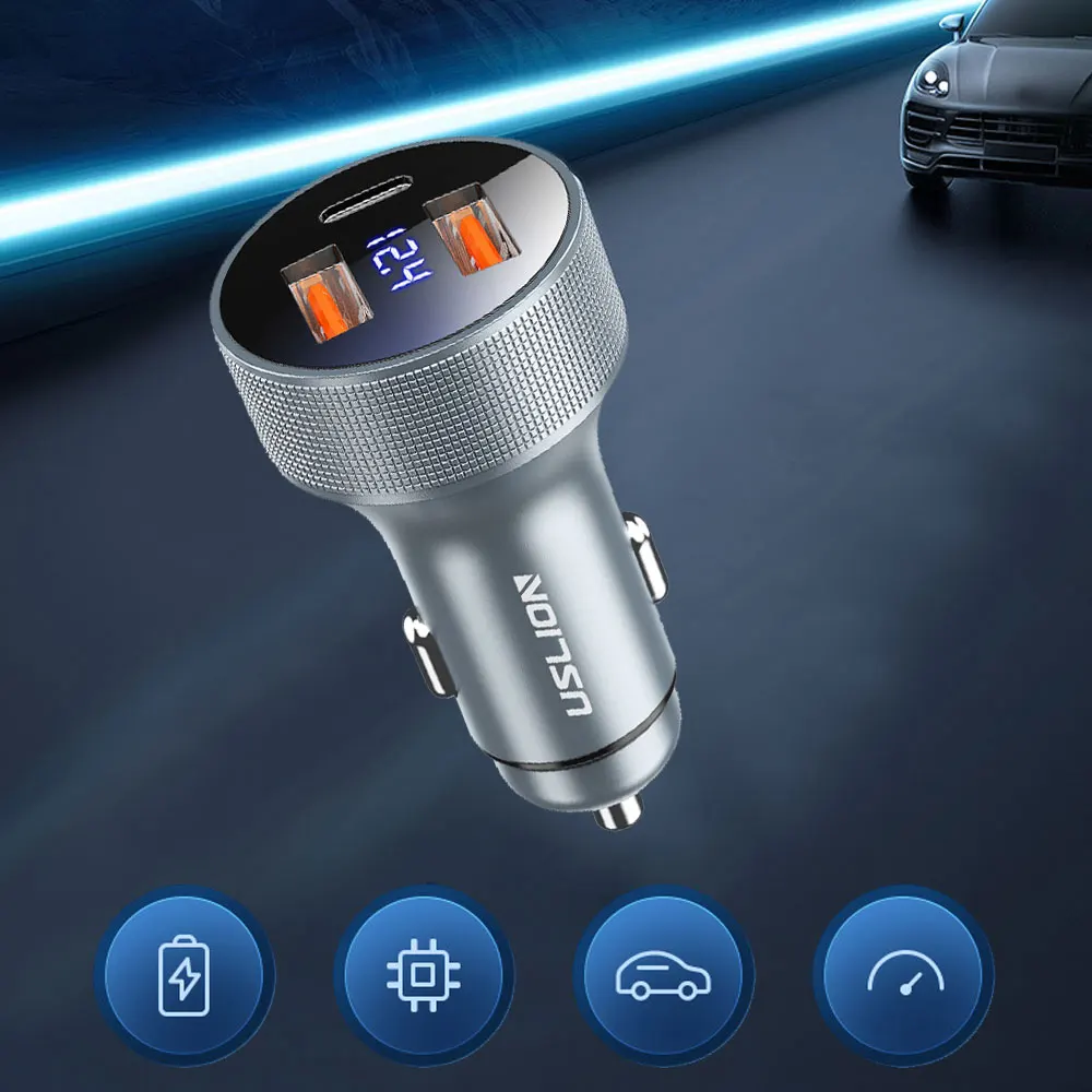 

Универсальное зарядное устройство для автомобиля QC 3,0, 80 Вт, 5 А, Тип C, PD, 1 шт.
