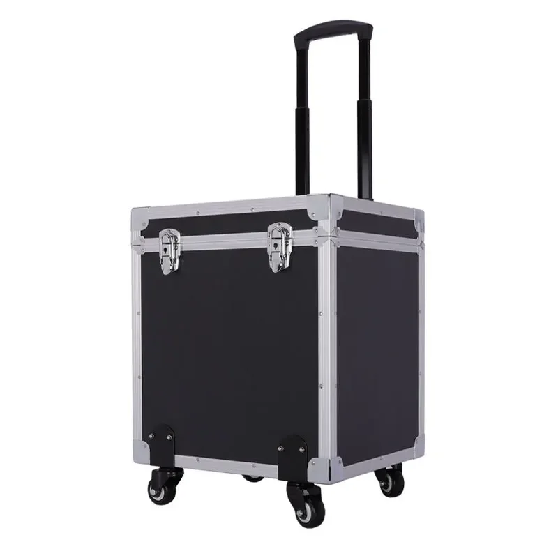 Aluminum Alloy Flight Case Audio Packaging Storage Transportation Portable Professional Complete Tools Boxes with Wheels Trolley 2