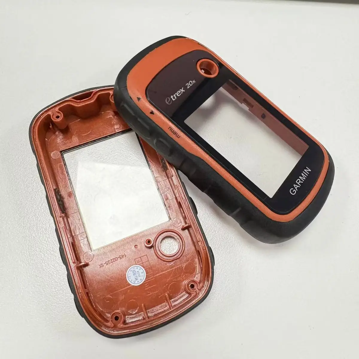 For Garmin Etrex 20 20x Front Case With Glass Panel GPS Repair Orange Handheld Housing Shell With Power Button — view 5