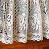 American Country Crochet Hollow Short Curtains for Roman Window Kitchen Manual Rose Lace Half Curtains Valance #A036 3