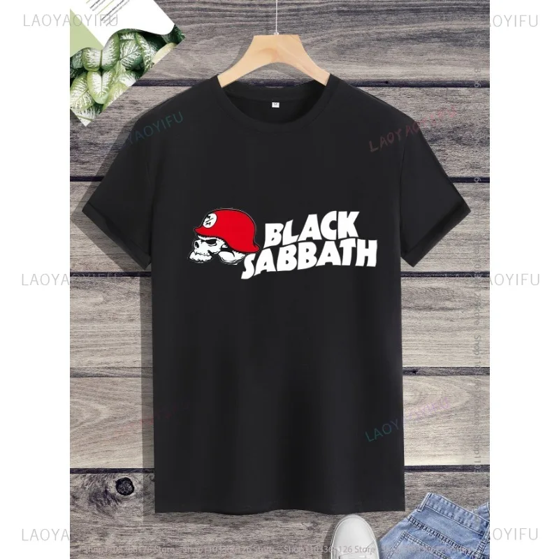 

Футболка мужская в стиле панк с принтом, уличная модная тенниска с круглым вырезом и короткими рукавами, стильная Классическая уличная одежда с металлическим принтом