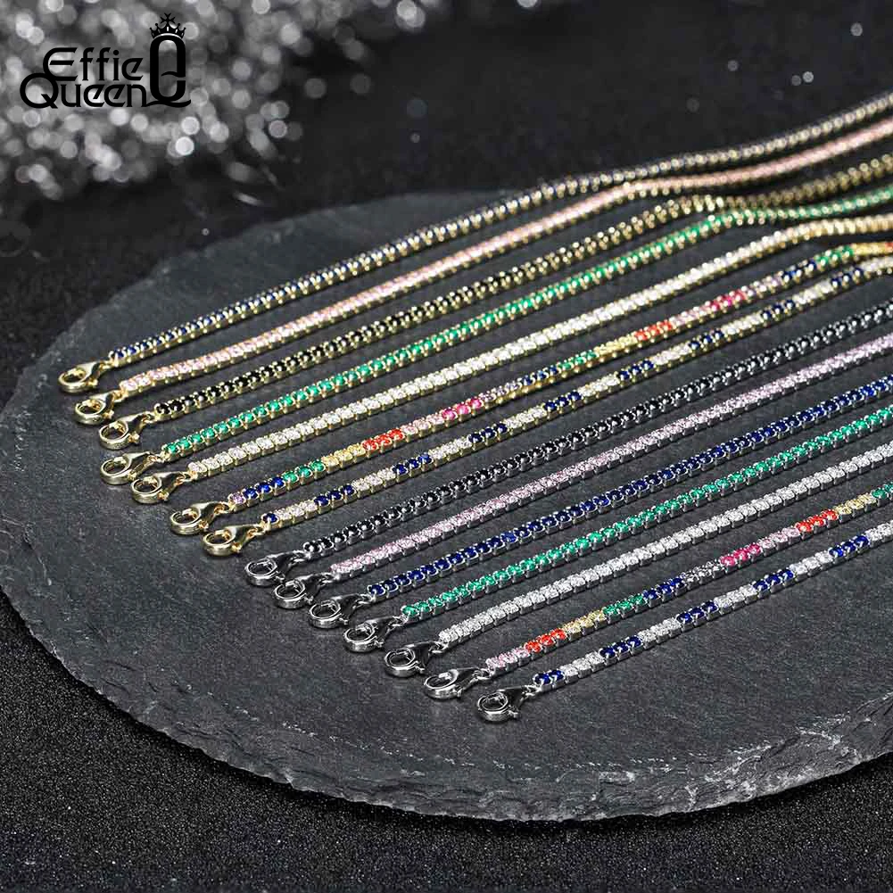 Effie Queen Brilliant 925 Sterling Silver 2mm Tennis