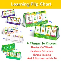 Montessori Kids English Learning Flip Chart Kindergarten Activity Educational Tool Teacher Teaching Aids Special Speech Therapy 1