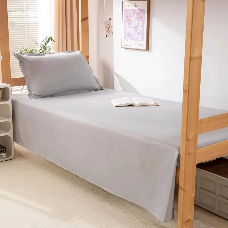 120x210cm Bed Sheet Home Textile Modern Polyester Cotton Flat Sheets Bed Linens Single Queen King Size Bedspread 4