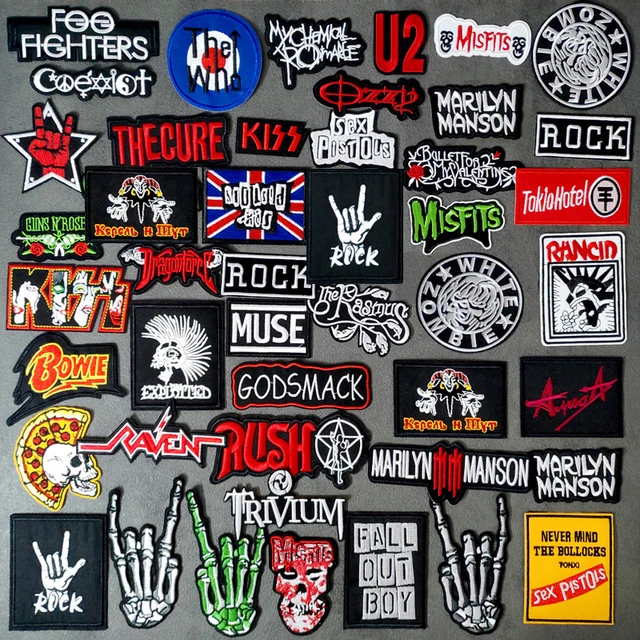 Rock Band Diy Embroidery Metal Patches Clothes  Embroidery Patches Clothing  - Patches - Aliexpress