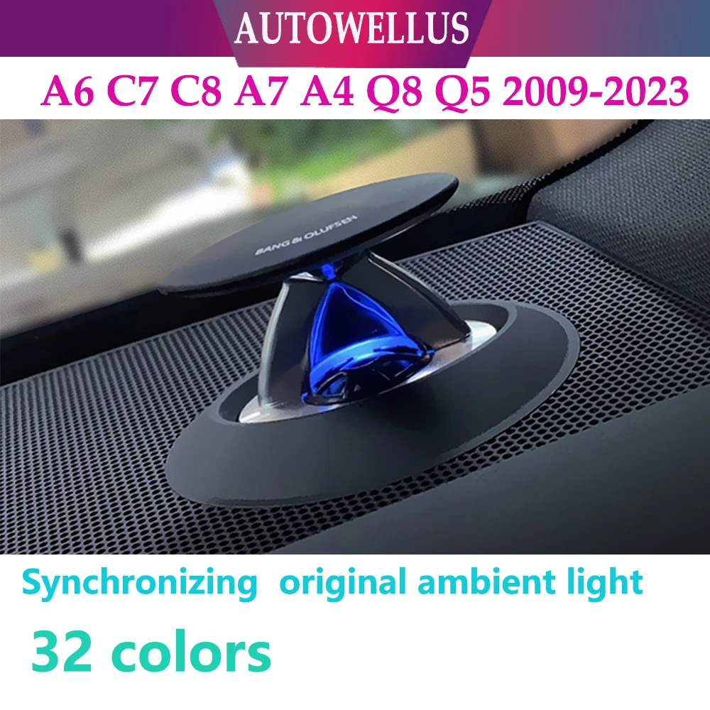 

Led car light interior Lift tweeter Ambient Light fit for audi A4 Q5 A5 A6 A7 A8 Q5 Q7 Q8 2009-2023 32 colors Rotating tweeter