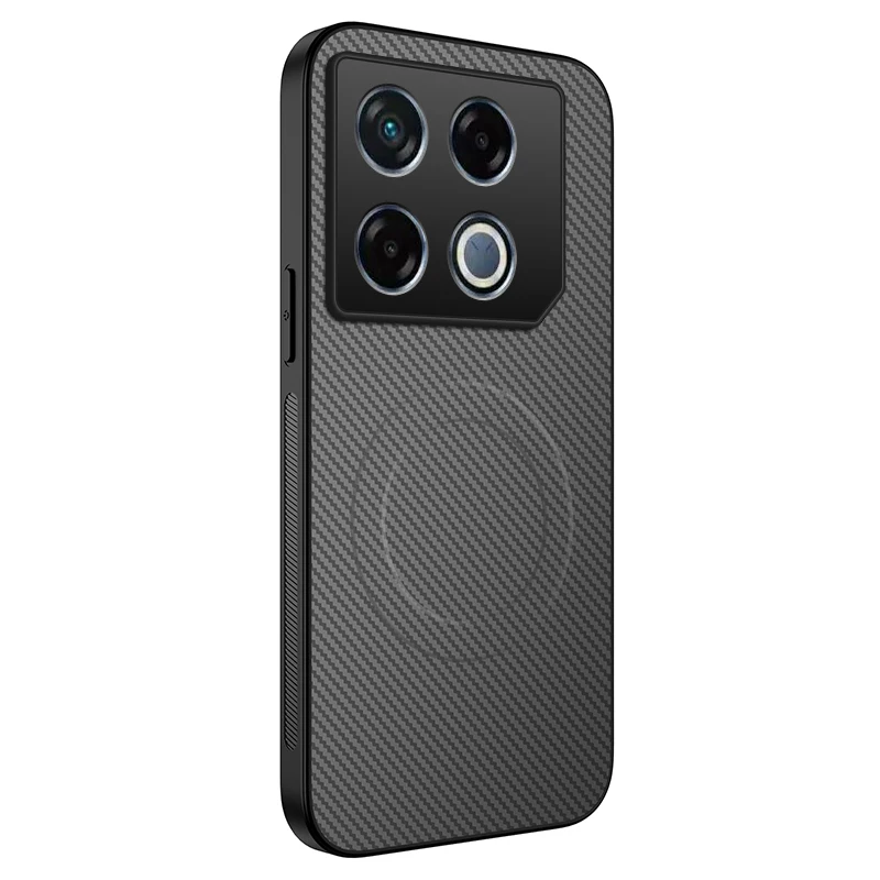 Luxury Carbon Fiber Slim Magnetic Shockproof Phone Case with Lens Camera Protection