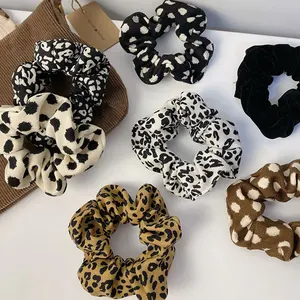 Leopard Zebra Pattern Hair Rope Polka Dot Elastic Hair Bands Simple Scrunchies Vintage Rubber Band Headwear Hair Accessories