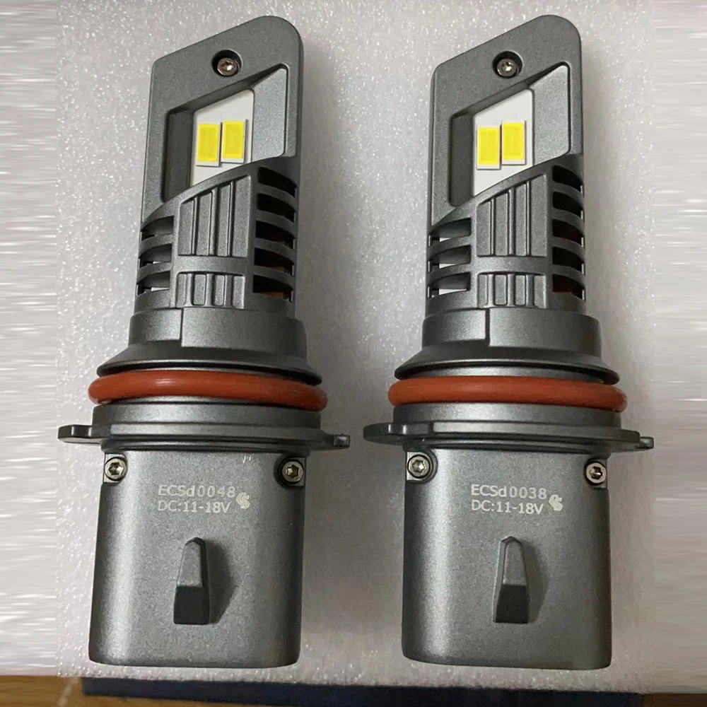 2개 HB5 9007 PX29T 고출력 캔버스 LED 헤드라이트 전구 강력한 자동차 터보 다이오드 화이트 안개등 어댑터 불필요 하이/로우 빔