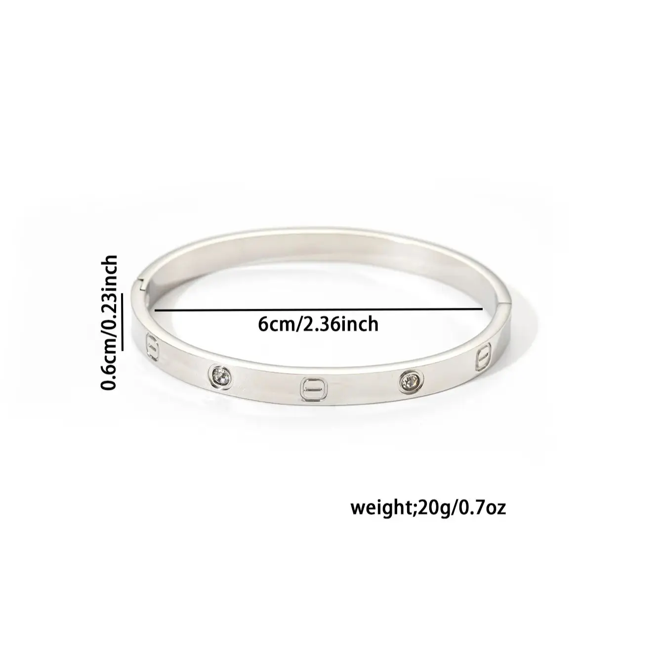 18K Gold-Plated Stainless Steel Crystal bangle with Pave Crystals Luxury Stackable Christmas Gift