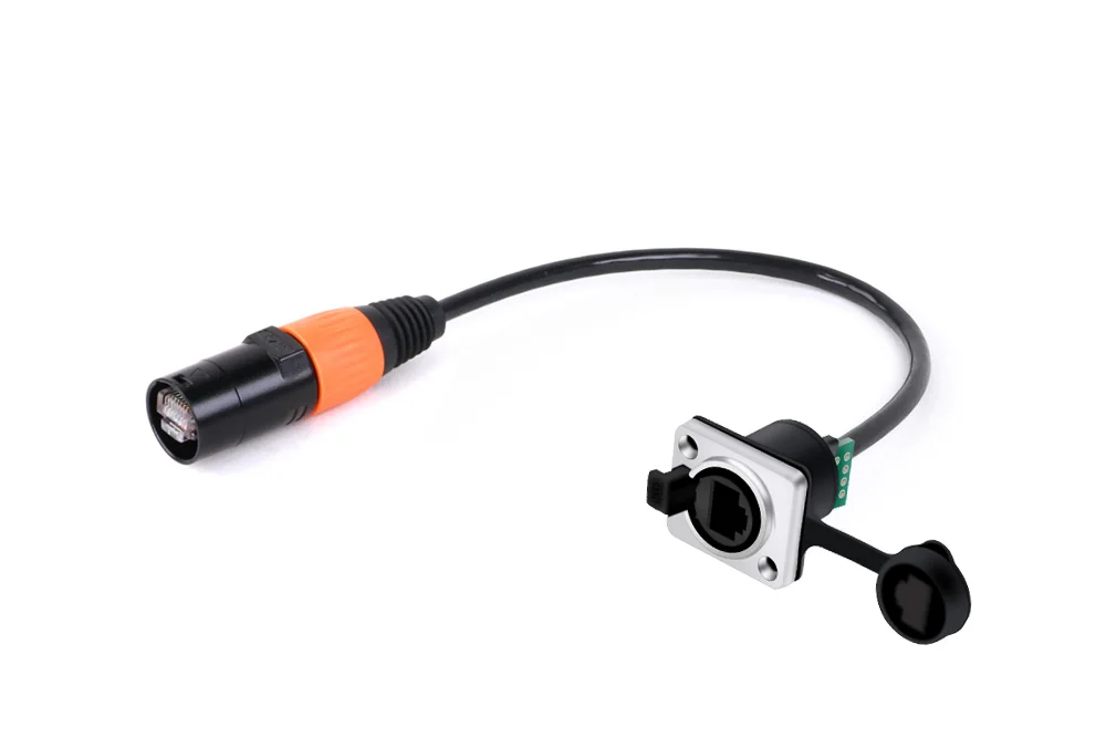 1pc cat5 8 p8c rj45 utp kabel rj45 Ethernet-Stecker an Buchse d-Typ Panel Mount Ethernet LAN Netzwerk gerade Verlängerung kabel – Detail 6